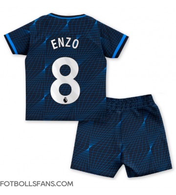 Chelsea Enzo Fernandez #8 Replika Bortatröja Barn 2023-24 Kortärmad (+ Korta byxor)